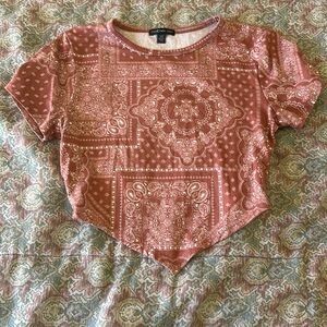 Bandanna pattern crop top